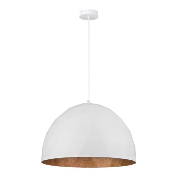 Chandelier on a string DIAMENT 1xE27/60W/230V d. 50 cm white/copper
