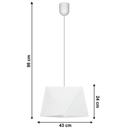 Chandelier on a String DIAMENT 1×E27/60W/230V White