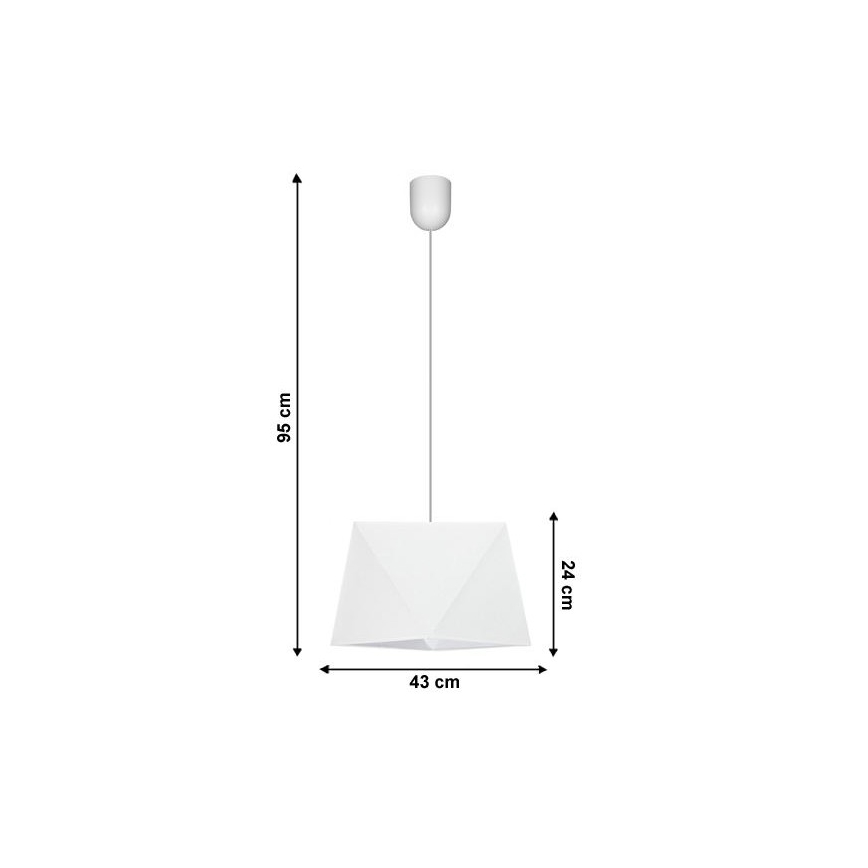 Chandelier on a String DIAMENT 1×E27/60W/230V White