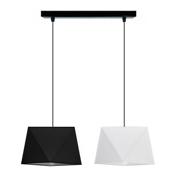 Chandelier on a string DIAMENT 2xE27/60W/230V black and white
