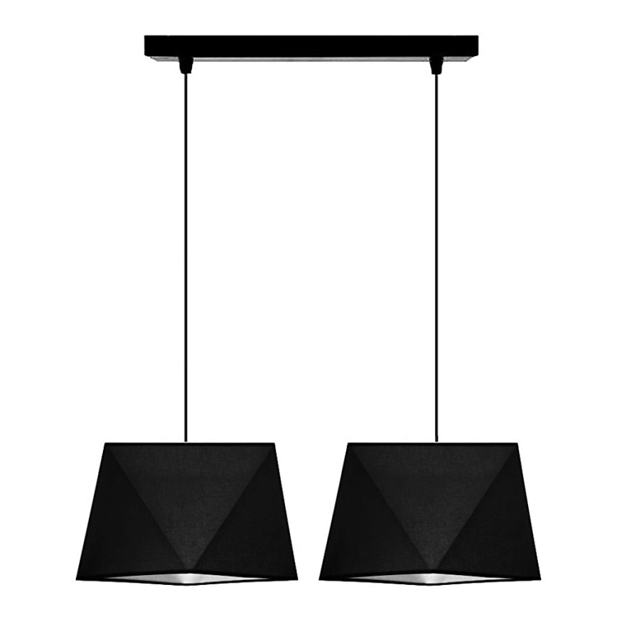 Chandelier on a string DIAMENT 2xE27/60W/230V black