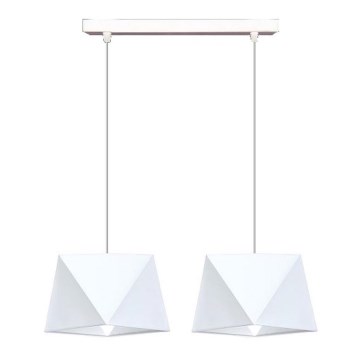 Chandelier on a string DIAMENT 2xE27/60W/230V white