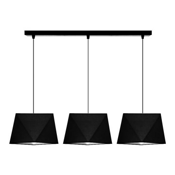 Chandelier on a string DIAMENT 3xE27/60W/230V black