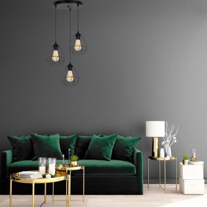 Chandelier on a string DIAMENT 3xE27/60W/230V