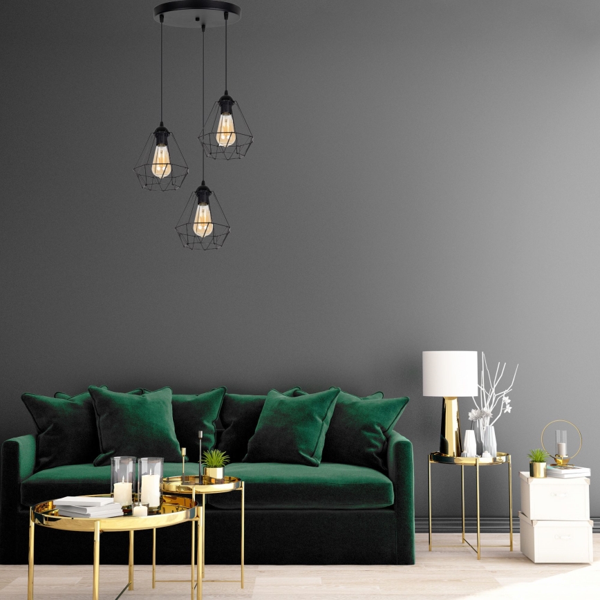 Chandelier on a string DIAMENT 3xE27/60W/230V