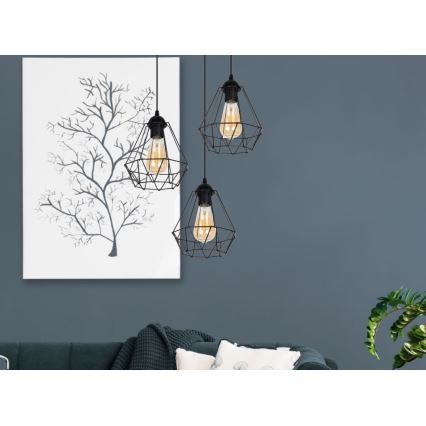 Chandelier on a string DIAMENT 3xE27/60W/230V
