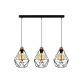 Chandelier on a string DIAMENT 3xE27/60W/230V oak