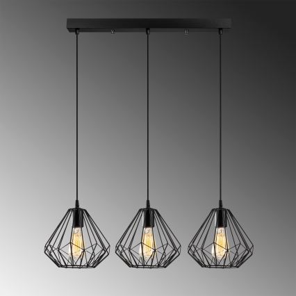 Chandelier on a string DIAMOND 3xE27/100W/230V
