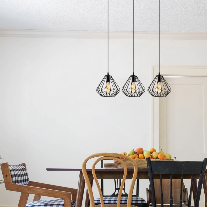 Chandelier on a string DIAMOND 3xE27/100W/230V