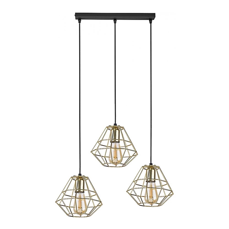 Chandelier on a string DIAMOND 3xE27/60W/230V gold