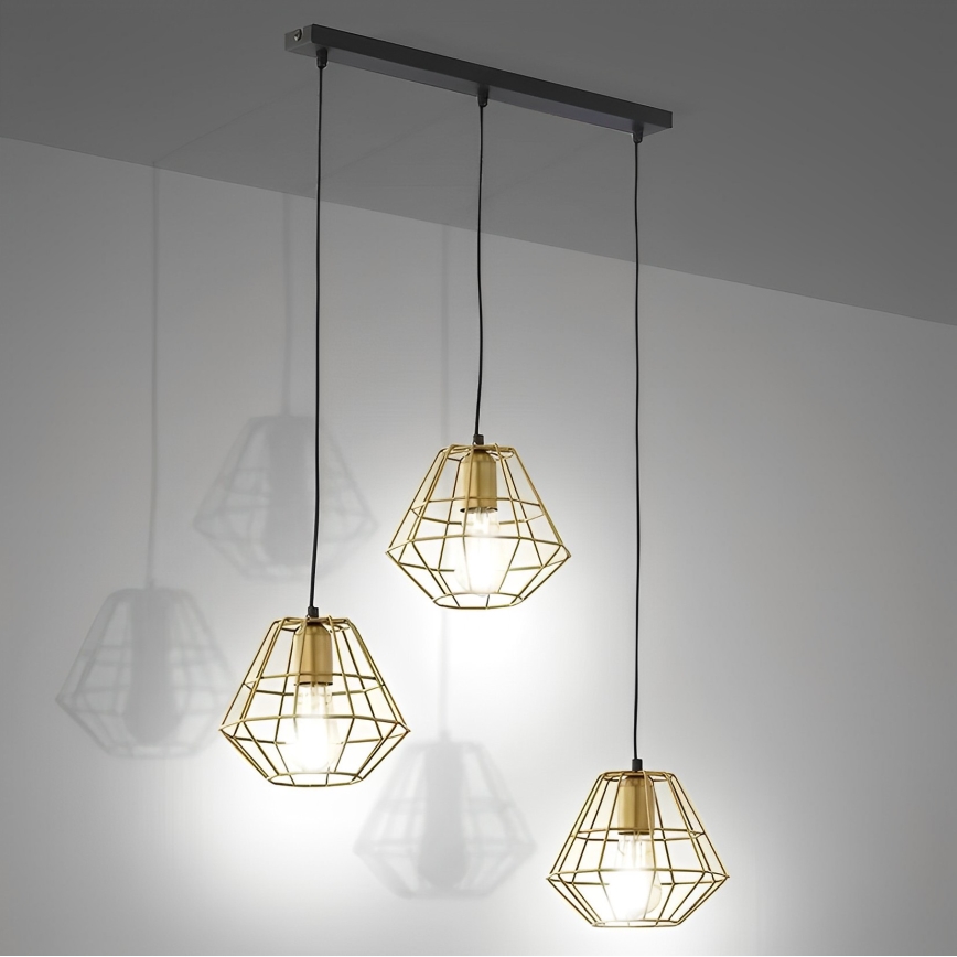 Chandelier on a string DIAMOND 3xE27/60W/230V