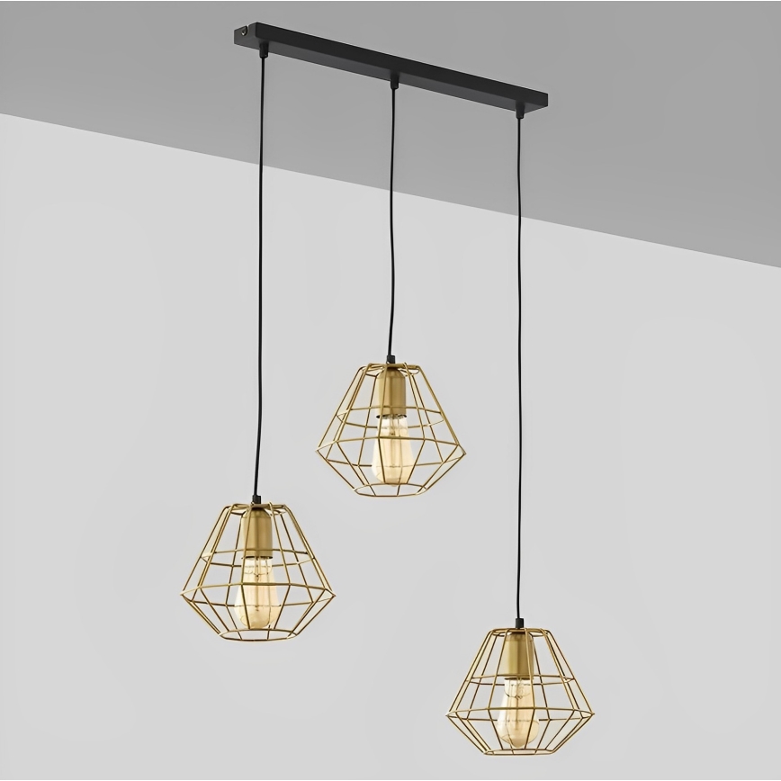 Chandelier on a string DIAMOND 3xE27/60W/230V
