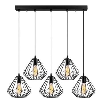 Chandelier on a string DIAMOND 5xE27/100W/230V