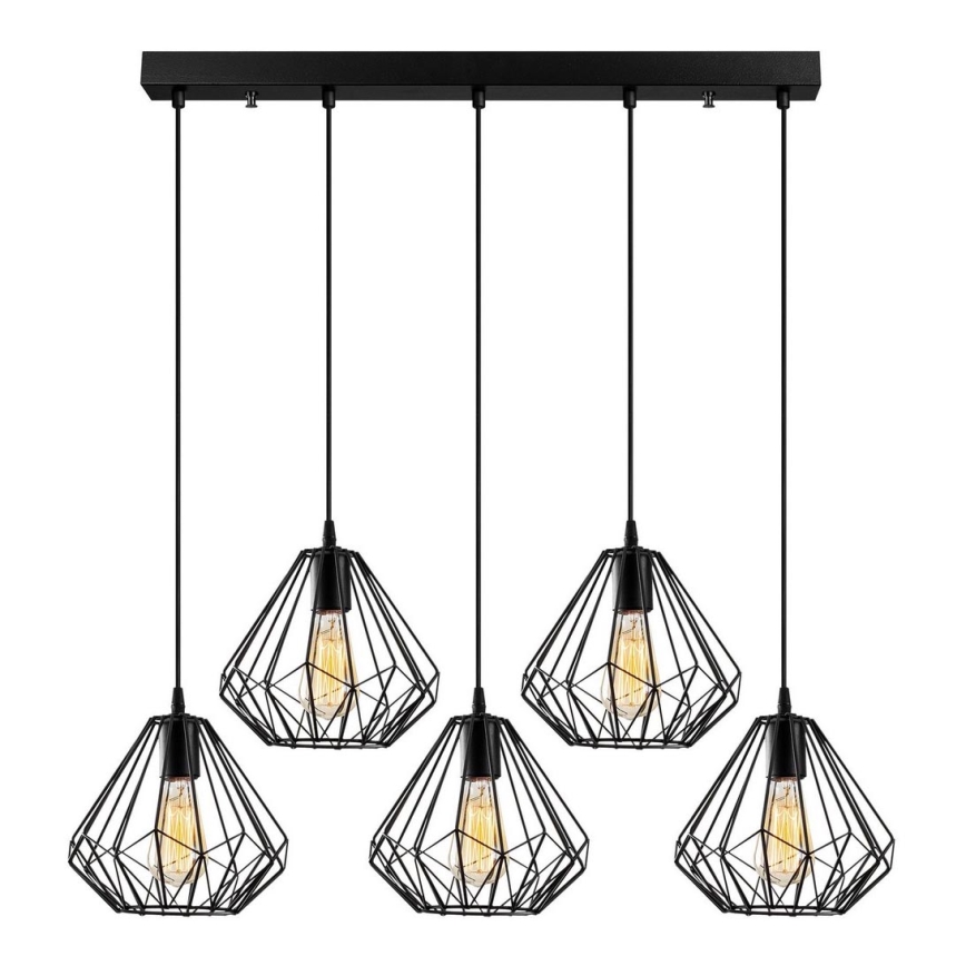 Chandelier on a string DIAMOND 5xE27/100W/230V