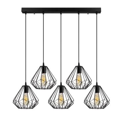 Chandelier on a string DIAMOND 5xE27/100W/230V