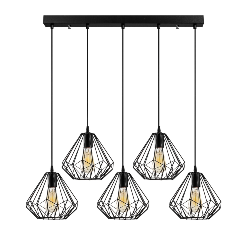 Chandelier on a string DIAMOND 5xE27/100W/230V