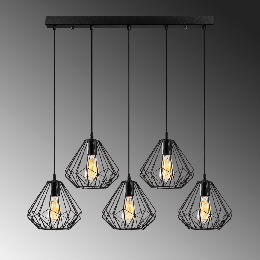Chandelier on a string DIAMOND 5xE27/100W/230V