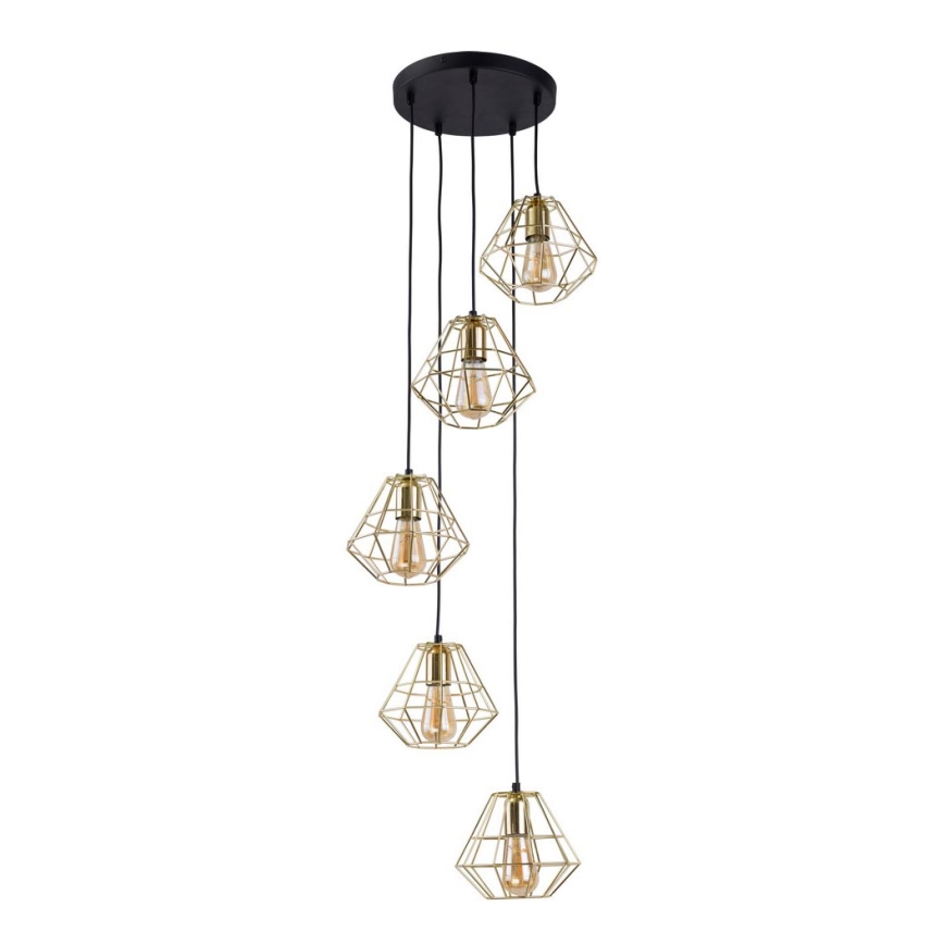 Chandelier on a string DIAMOND 5xE27/60W/230V