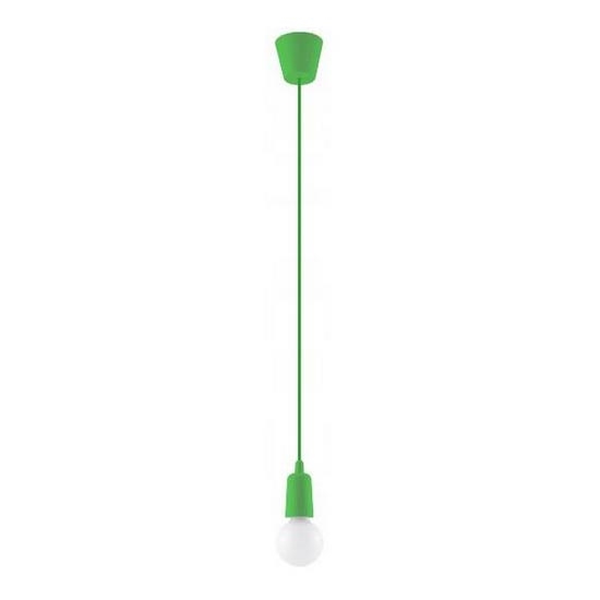 Chandelier on a string DIEGO 1xE27/60W/230V green