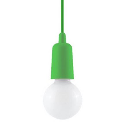 Chandelier on a string DIEGO 1xE27/60W/230V green