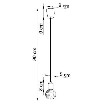 Chandelier on a string DIEGO 1xE27/60W/230V