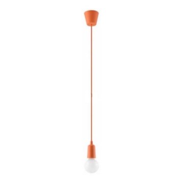 Chandelier on a string DIEGO 1xE27/60W/230V orange