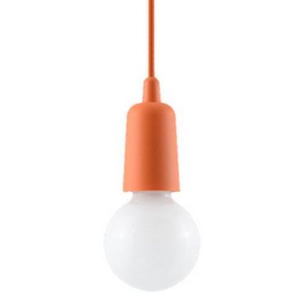 Chandelier on a string DIEGO 1xE27/60W/230V orange