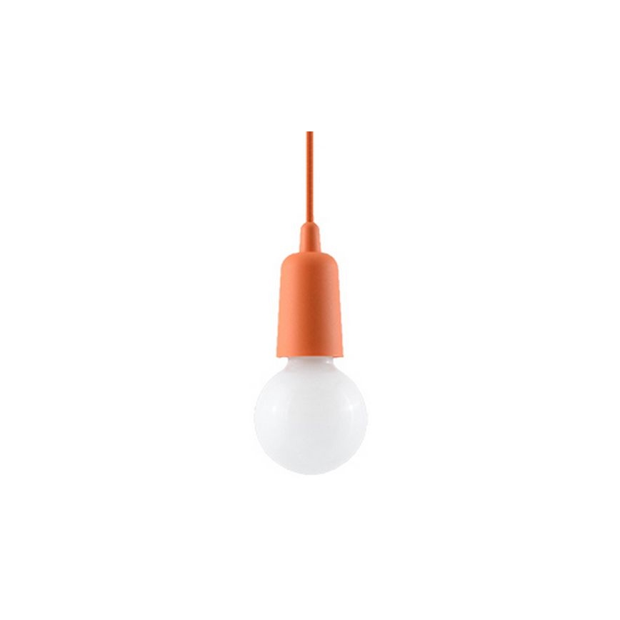 Chandelier on a string DIEGO 1xE27/60W/230V orange