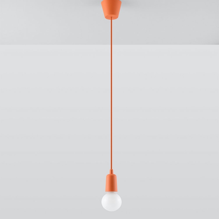Chandelier on a string DIEGO 1xE27/60W/230V orange