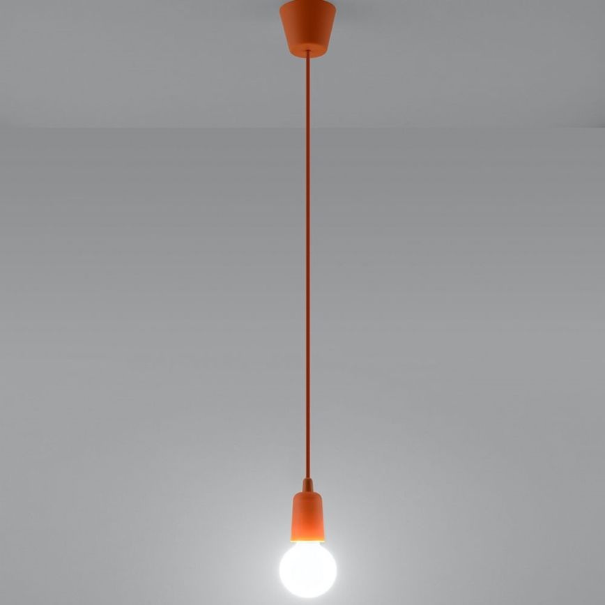 Chandelier on a string DIEGO 1xE27/60W/230V orange