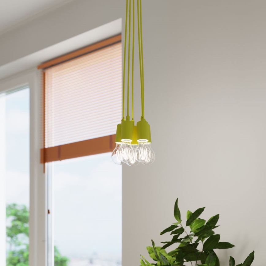 Chandelier on a string DIEGO 1xE27/60W/230V yellow