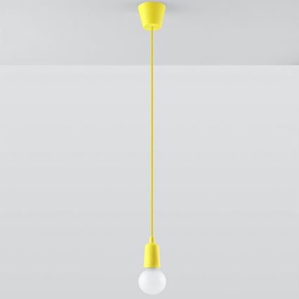 Chandelier on a string DIEGO 1xE27/60W/230V yellow