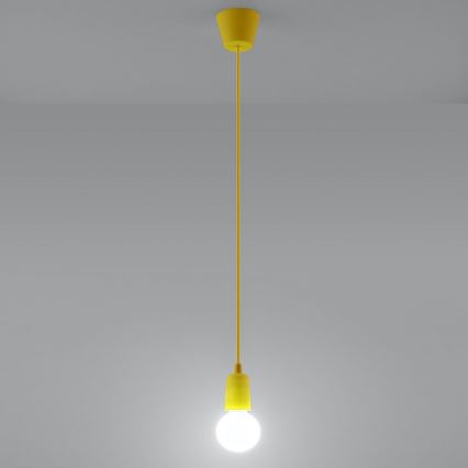 Chandelier on a string DIEGO 1xE27/60W/230V yellow