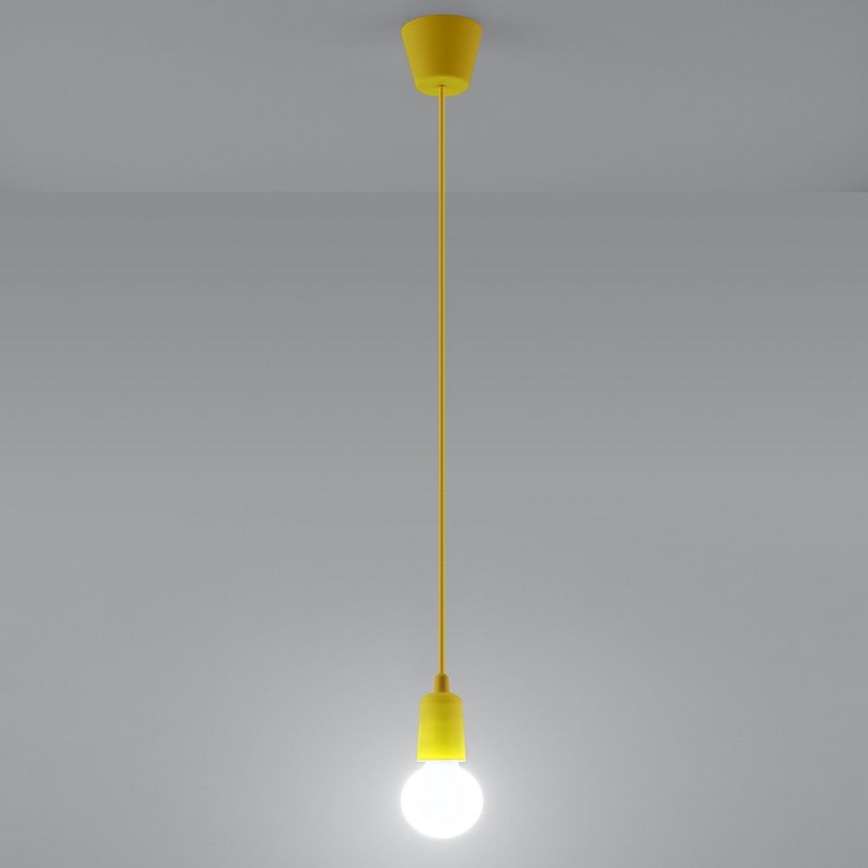 Chandelier on a string DIEGO 1xE27/60W/230V yellow