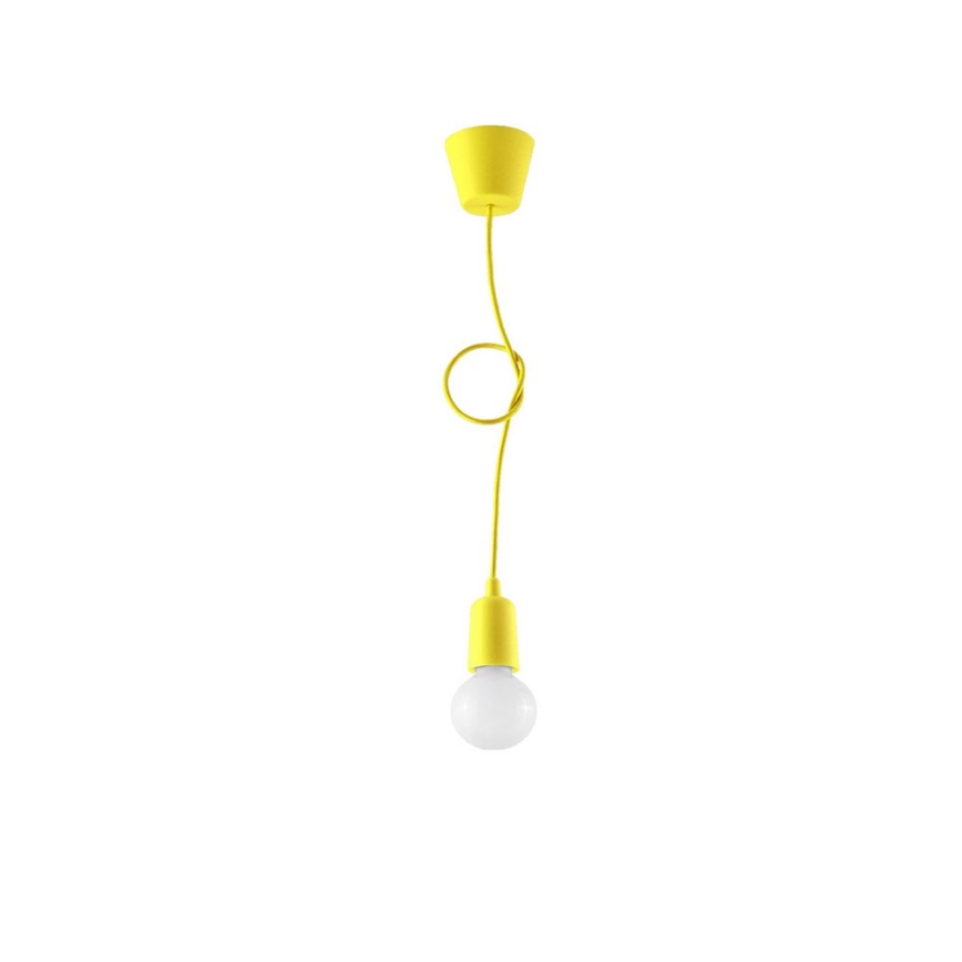 Chandelier on a string DIEGO 1xE27/60W/230V yellow
