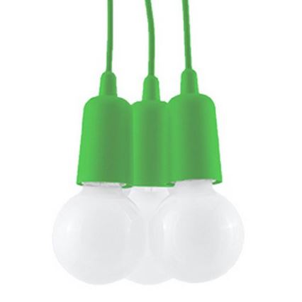 Chandelier on a string DIEGO 3xE27/60W/230V green