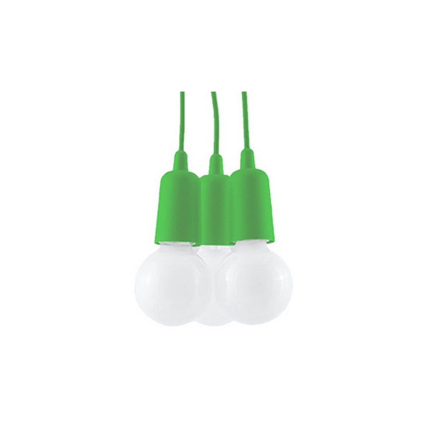 Chandelier on a string DIEGO 3xE27/60W/230V green