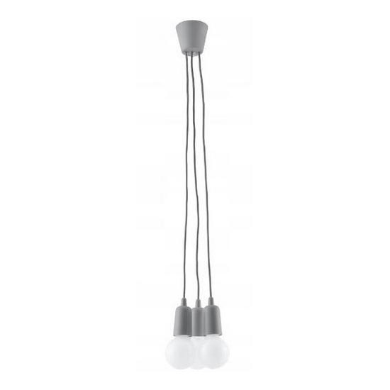Chandelier on a string DIEGO 3xE27/60W/230V grey