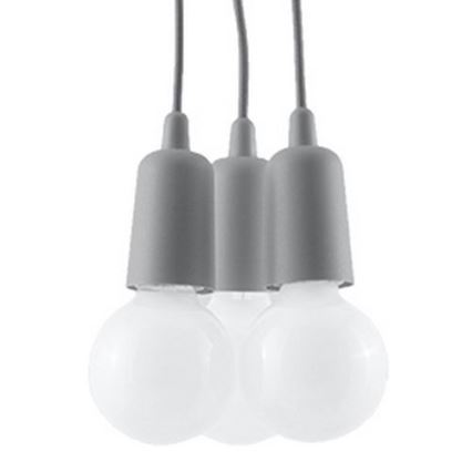 Chandelier on a string DIEGO 3xE27/60W/230V grey