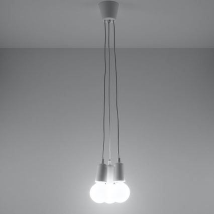 Chandelier on a string DIEGO 3xE27/60W/230V
