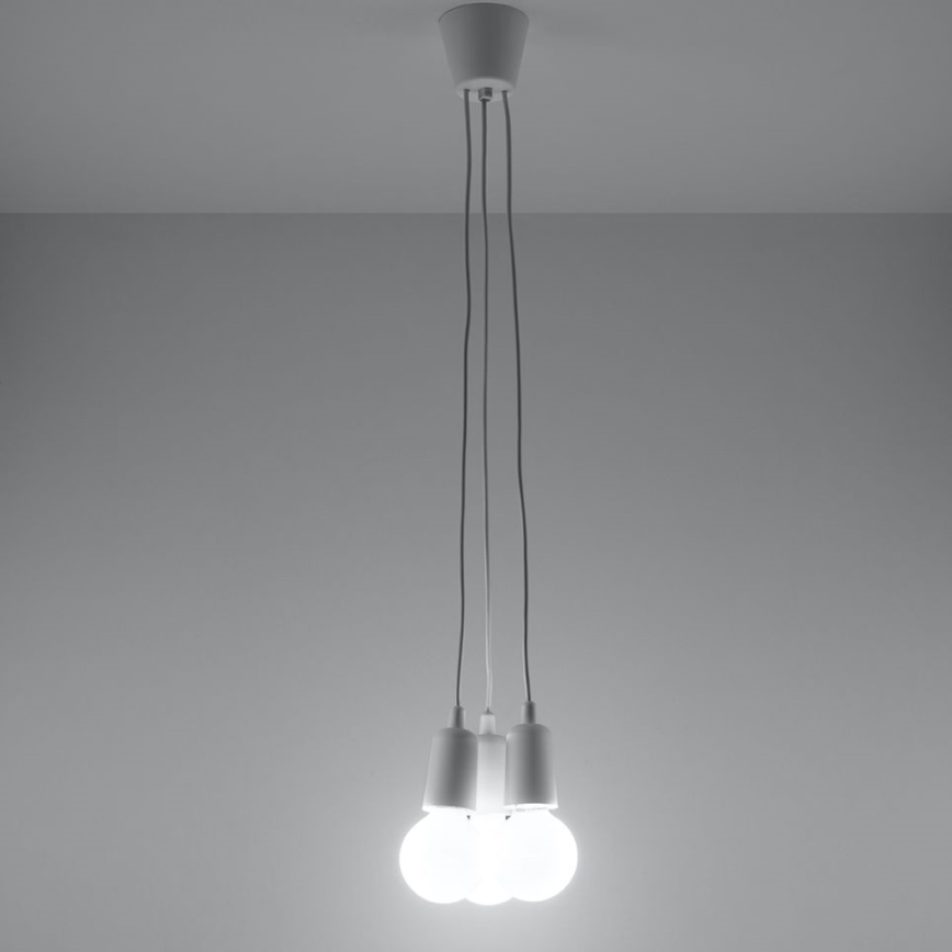 Chandelier on a string DIEGO 3xE27/60W/230V