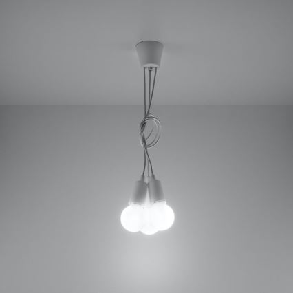 Chandelier on a string DIEGO 3xE27/60W/230V