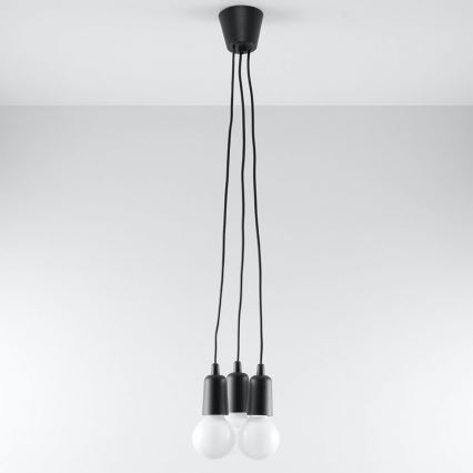 Chandelier on a string DIEGO 3xE27/60W/230V