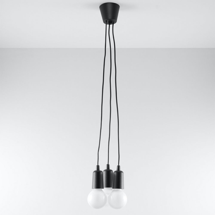 Chandelier on a string DIEGO 3xE27/60W/230V