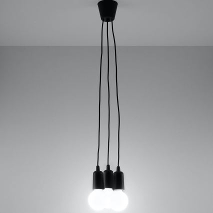 Chandelier on a string DIEGO 3xE27/60W/230V