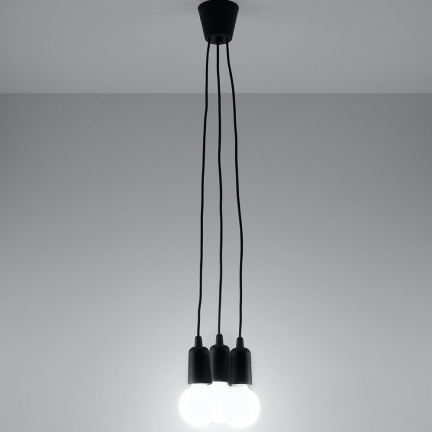 Chandelier on a string DIEGO 3xE27/60W/230V