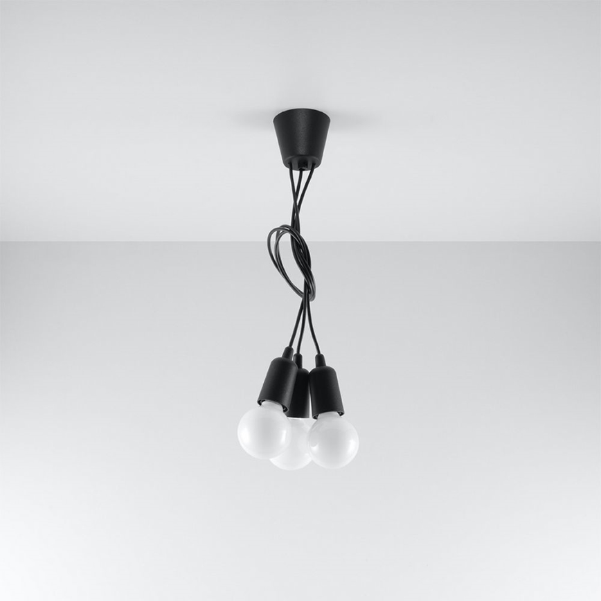 Chandelier on a string DIEGO 3xE27/60W/230V