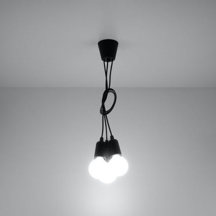 Chandelier on a string DIEGO 3xE27/60W/230V