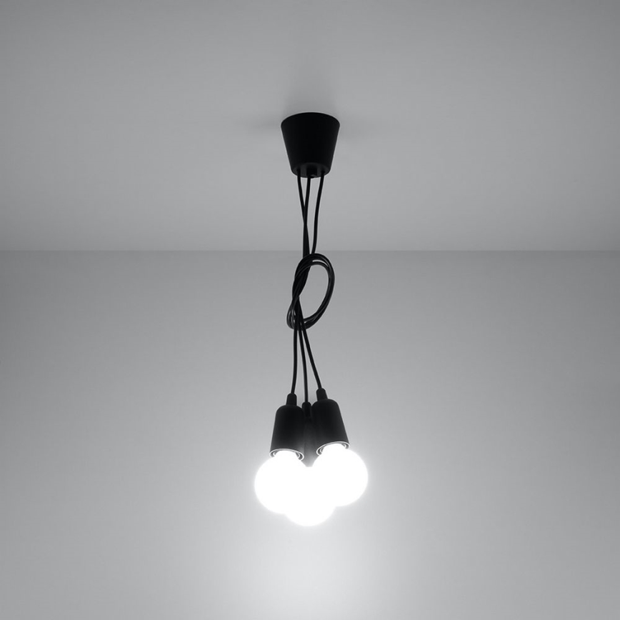 Chandelier on a string DIEGO 3xE27/60W/230V