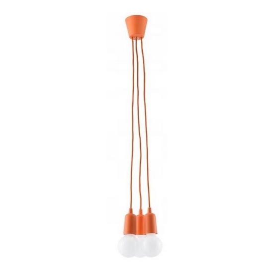 Chandelier on a string DIEGO 3xE27/60W/230V orange